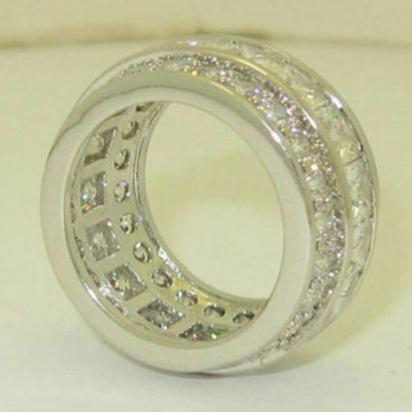 NWT infinity ring white gold plate eternity cz - Picture 6 of 6